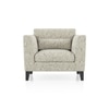 Lewis 1 Seater Fabric Sofa In Monochrome Paisley Colour