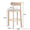 Scandinavian Lowen Counter Chair Natural Wood Finish
