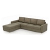Apollo Compact Sofa (Colour : Cappucino, Cushion : Soft, Seating Capacity : Left Aligned 3 Seater + Left Aligned Chaise)