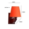 Devansh Solid Wood Electric Wall Light in Orange Colour with Orange Shade Count of 1 Light