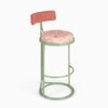 Dastoori Stainless Steel Outdoor Bar Stool in Beige Colour