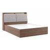 Tyra King Size Bed Box Storage In Classic Walnut Finish