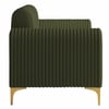 Veniza Velvet 2 Seater Sofa In Olive Green Colour