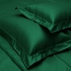 Stoa Paris Satin Pillow Covers,  Premium Plain Pillow Cover Set of 2, 68L x 45W cms - Emerald Green
