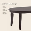 Florence Oval Solid Wood Coffee Table In Mahogany Finish