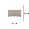 Scarlet Light Grey Medium Grey Natural Decorative Cushion Cover 12 x 20 Inches