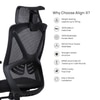 Align X Ergonomic High Back Office Chair in Black Colour