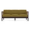 Cairo 3 Seater Wooden Sofa in Green Olivia Colour