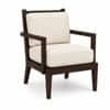 Rene High Back Accent Chair in Walnut Finish