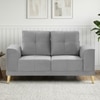 Nency Velvet 2 seater Sofa Grey