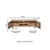 Amber Solid Mango Wood TV Stand with StorageTV up to 60 Austin