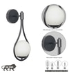 Birds Single Light Wall Fitting In Black  Finish With Opal Frosted White Glass