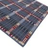 Jaipur Rugs Soft Geometric Checks Wool 6x9 Feet Dark Denim And Black Olive Flat Weave Carpet