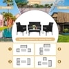 Carry Bird Wicker Patio Furniture Accessorie 4 Seater Sets In Black And Grey Colour