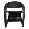 Bendigo Wicker Table And Chair Set In Black Finish