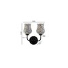 Wolfred Dual Multicolor Mosaic Glass Wall Mounted Lamp with Iron Base