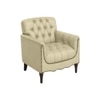 Jones Pu Leather W in g Chair in Beige