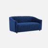 Camro Fabric Sofa (Navy Blue)