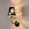 Devansh Metal Electric Wall Light in Gold Colour with Black Shade Count of 1 Light