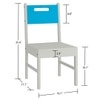 Celestia Kids Study Set with Desk Bookshelf and Wooden Chair in Azure Blue Colour