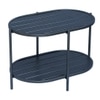 Crema Outdoor Table Set with 1 Table and 2 Chairs Gun Metal In Grey