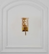 Eltham Amber Glass And Brass Finish Metal Wall Light