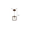 Quattro Brown Solid Wood Single Hanging Light