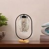 Devansh Multicolor Glass Wooden & Iron  Table Lamp -17 Inch Height  -Ab