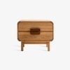 Tuskar Solid Wood Bedside Table in Brown Colour
