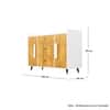 Hexa Red Multipurpose Storage Cabinet With 3 Drawer 2 Door in Frosty White And Giant Wood Colour