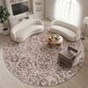 Neulooms Handloom Knotted Reversible Flatweave Round Rug Chocolate Brown or Ivory 4ft