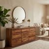 Maari Solid  Wood 2 Door  Sideboard In Teak Finish