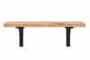 Devi Solid Wood 1 Meter Wall Rack in Mango Natural & Metal Black