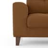 Verona Premium 1 Seater Fabric Sofa in Ochre velvet Colour