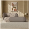 Eliteelegance Wood 2 Seater With Upholstery Non Storage Sofa In Grey Colour