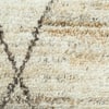 Jaipur Rugs Geometric Polyester 5x8 Feet White And Dark Brown Hand Knotted Rug Carpet