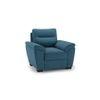Adelaide Luxe 1 Seater Fabric Sofa in Colonial Blue Colour