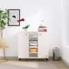 Hexa Engineered Wood Bookshelf Multipurpose Storage Rack in Frosty White