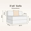 Coirfit Folding 1 Seater Single Foam Fold Out Sofa Cum Bed in Dark Grey Colour
