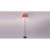 Kaia Zig Zag Iron Floor lamp with Jute Conical Maroon shade (Z40)