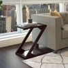 Zeta Solid Wood Side Table in Mahogany Finish