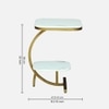 Mettura Metal Side Table in Gold Colour