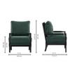 Luxe Boucle Fabric Lounge Chair in Green Colour