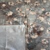 Grey Floral 400 TC Cotton Flat Super King Size Bedsheet With 2 Pilllow Covers From Threads