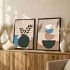 The Castle Decor Boho Abstract Botanical Wall Art Set of 2 Design 14 11x17 Inch