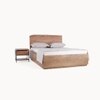 Yoho Solid Wood Queen Hydraulic Bed in Brown Colour