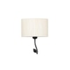 Averill Black Cotton Shade Floor Lamp