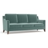 Abbey Sofa Set (Colour : Dusty Turquoise Velvet, Cushion : Soft, Seater : 3+1+1)