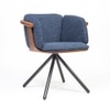 Toliver Engineered Wood Dining Chair in Blue Colour