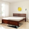 Penta Solid Wood King Size Non Storage Bed In Honey Oak Finish
